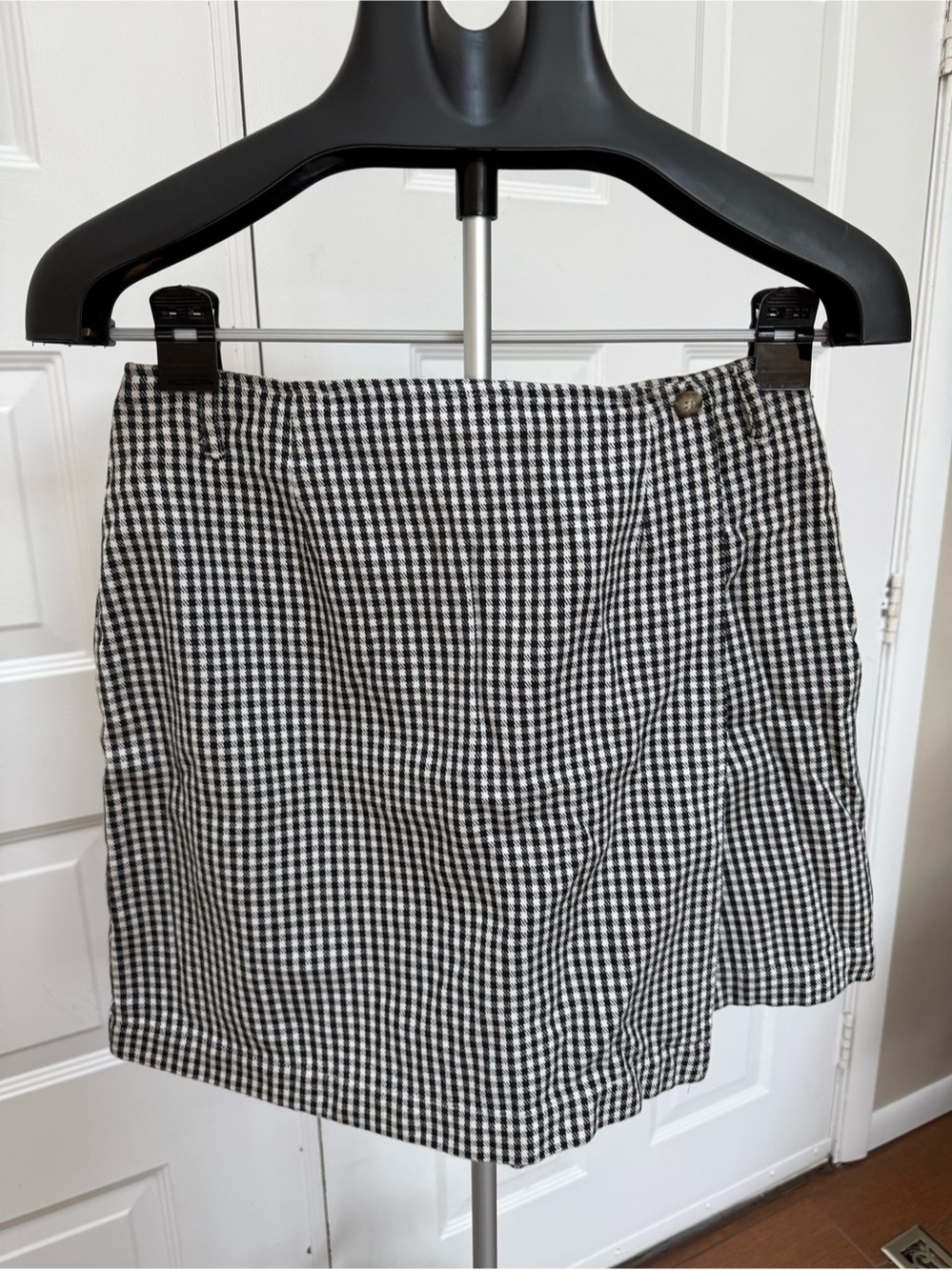 Rafaella Black & White Gingham Mini Skort